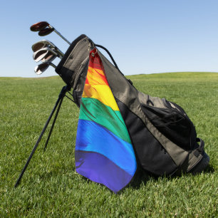 Serviette De Golf Drapeau de la fierté gay de SlipperyJoe's agitant 
