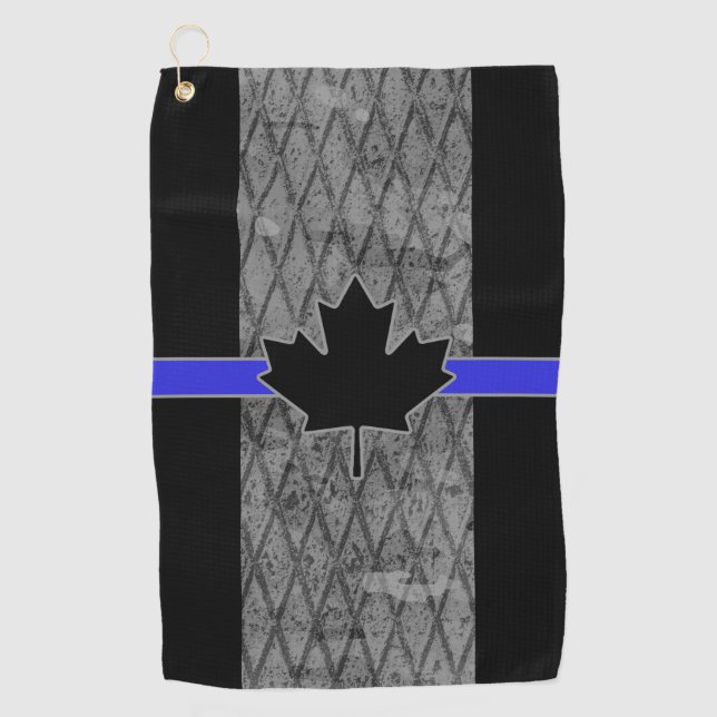 Serviette De Golf Drapeau de la ligne Bleue fine canadienne (Devant)