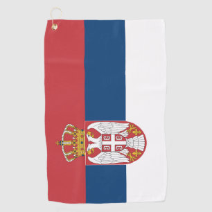 Serviette De Golf Drapeau de la Serbie