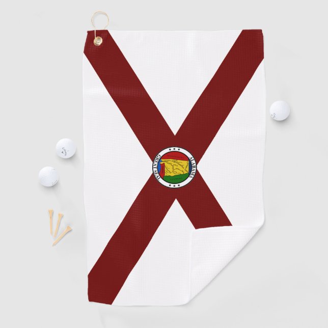 Serviette De Golf Drapeau de l'Alabama (En situation)