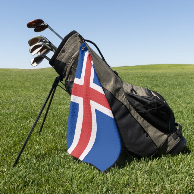 Serviette De Golf Drapeau de l'Islande (Vert)