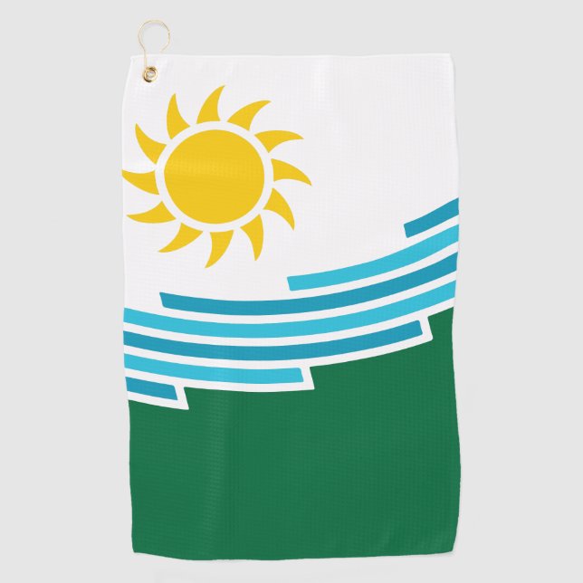 Serviette De Golf Drapeau de Spokane, Washington (Devant)