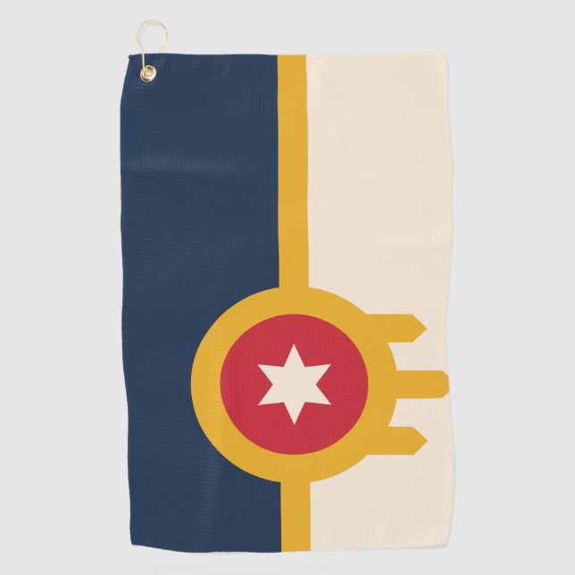 Serviette De Golf Drapeau de Tulsa, Oklahoma (Devant)