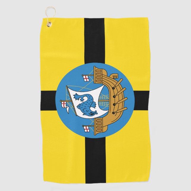 Serviette De Golf Drapeau de Wellington City, Nouvelle-Zélande (Devant)