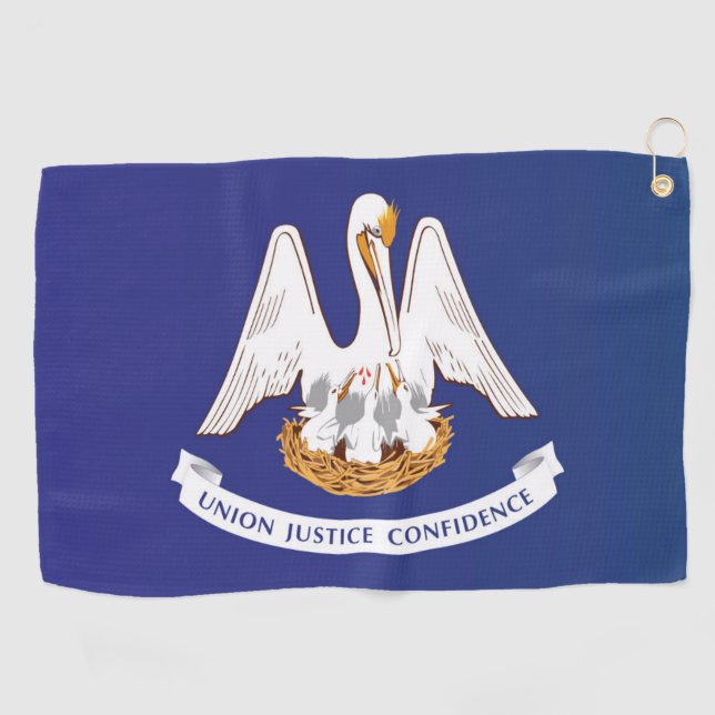 Serviette De Golf Drapeau d'État de Louisiane, États-Unis (Horizontal)