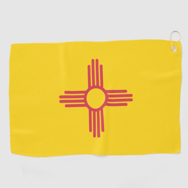 Serviette De Golf Drapeau d'État du Nouveau-Mexique, États-Unis (Horizontal)