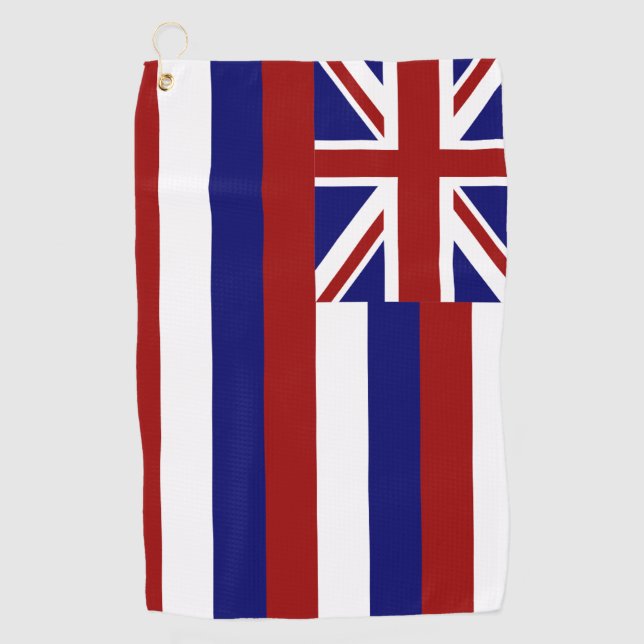 Serviette De Golf Drapeau d'Hawaï (Devant)