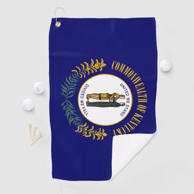 Serviette De Golf Drapeau du Kentucky (En situation)