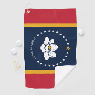 Serviette De Golf Drapeau du Mississippi - Nouveau Drapeau de Magnol
