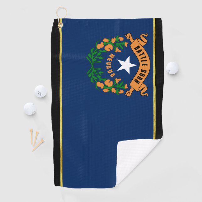 Serviette De Golf Drapeau du Nevada (En situation)