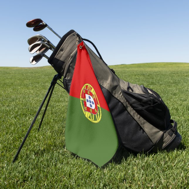 Serviette De Golf Drapeau du Portugal (Vert)
