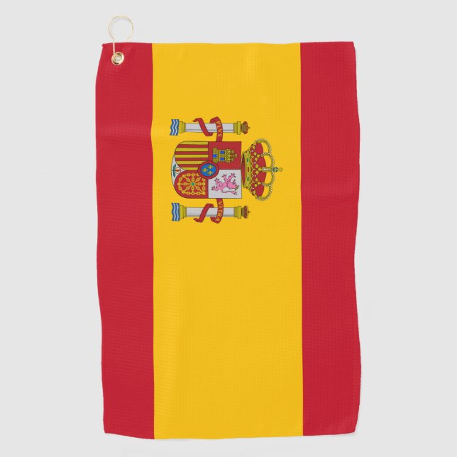 Serviette De Golf Drapeau Espagne (Devant)