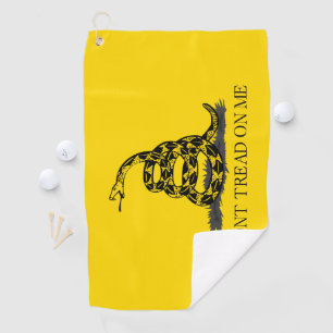 Serviette De Golf Drapeau Gadsden jaune classique Ne marchez pas sur