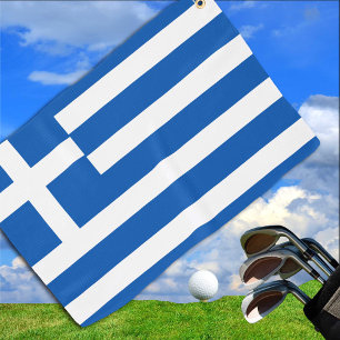 Serviette De Golf Drapeau grec et Grèce voyage, vacances/fans de sp