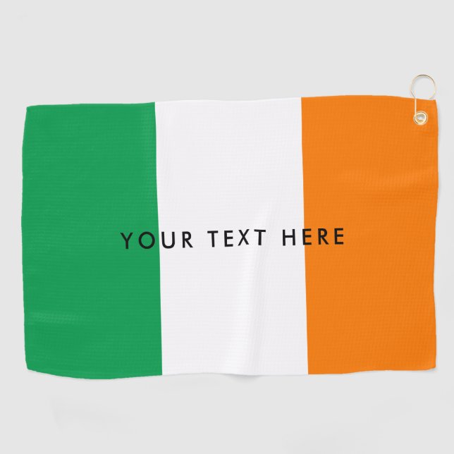 Serviette De Golf Drapeau irlandais de cadeau jouant au golf fait (Horizontal)