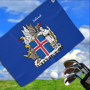 Serviette De Golf Drapeau islandais & golf islandais, Reykjavik /spo