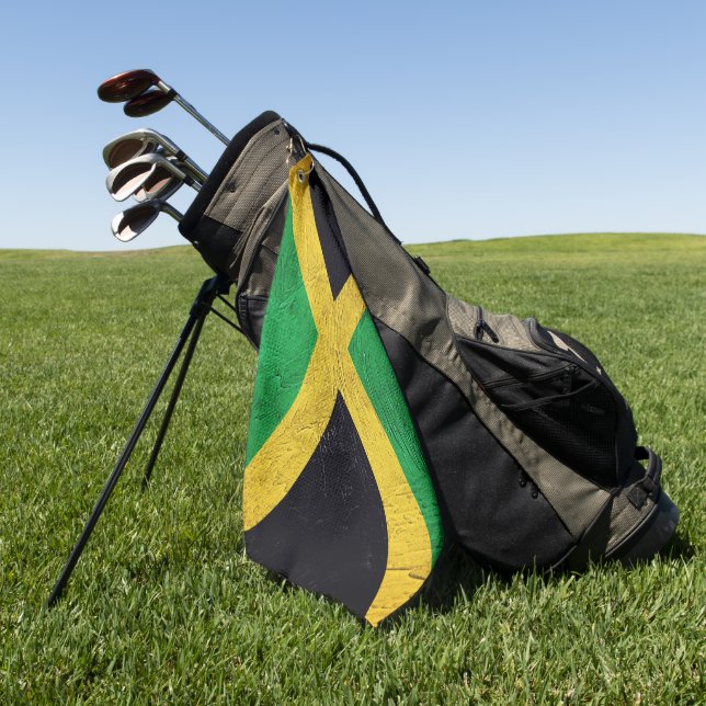 Serviette De Golf Drapeau jamaïcain (Vert)