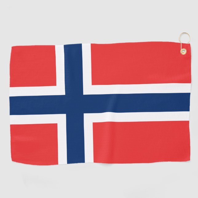 Serviette De Golf Drapeau norvégien & golf Norvège /sports Oslo (Horizontal)