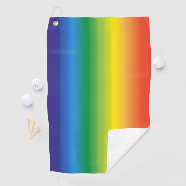 Serviette De Golf Drapeau Ombre Rainbow Pride House (En situation)