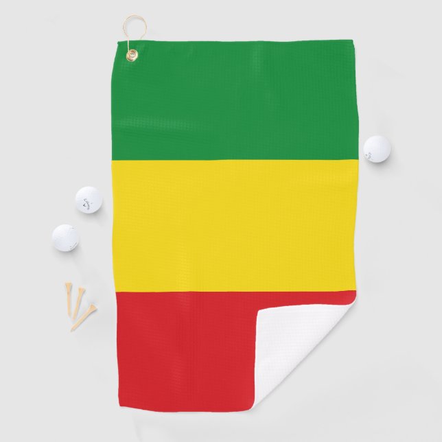 Serviette De Golf Drapeau rastafarien Rasta Ethiopie (En situation)