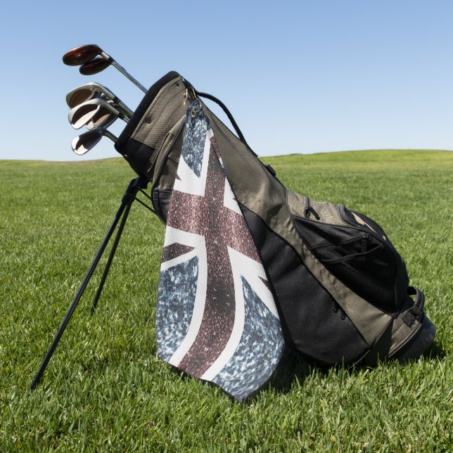 Serviette De Golf Drapeau rustique UK rouge bleu étincelants parties (Vert)