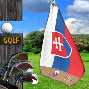 Serviette De Golf Drapeau Slovaquie & Slovaquie monogrammed Golf Tow