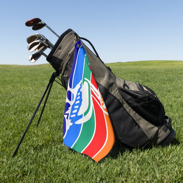 Serviette De Golf Drapeau urbain de Saint-Pétersbourg (Floride) (Vert)