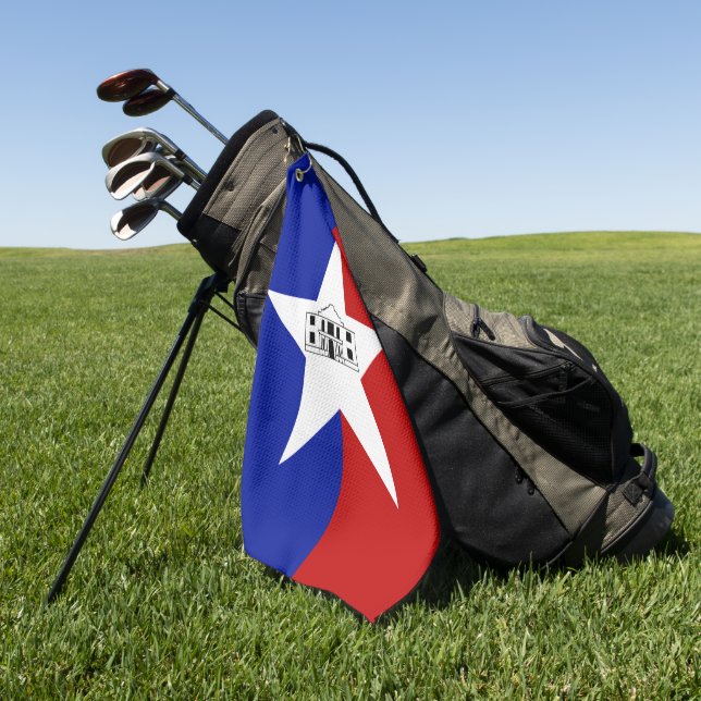 Serviette De Golf Drapeau urbain de San Antonio (Texas) (Vert)