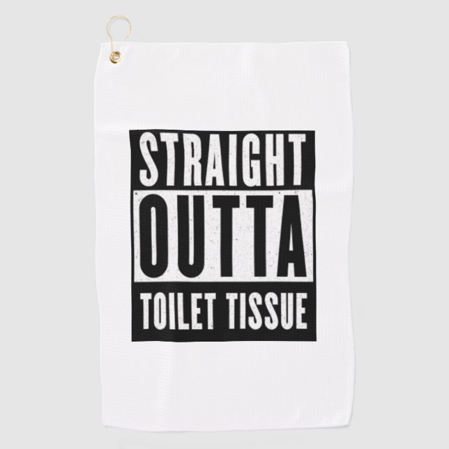 Serviette De Golf Droit devant Toilettes Tissu Drôle Drôle Prepper C (Devant)