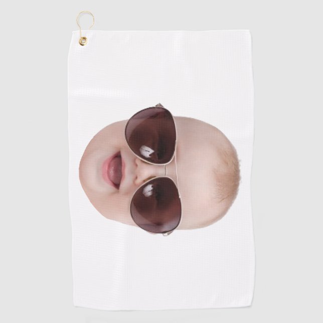 Serviette De Golf Drôle Enfant ou animal de compagnie cadeau photo p (Devant)