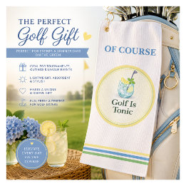 Serviette de golf drôle « Le golf est un tonique »