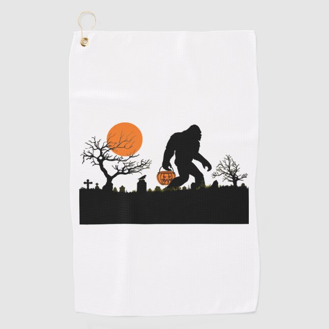 Serviette De Golf Drôle Sasquatch Bigfoot Halloween T-shirt costume (Devant)
