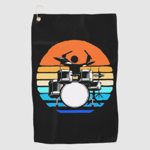 Serviette De Golf Drummer Retro Vintage
