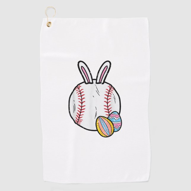Serviette De Golf Easter Baseball Bunny Sports Men Boys Kids Toddler (Devant)