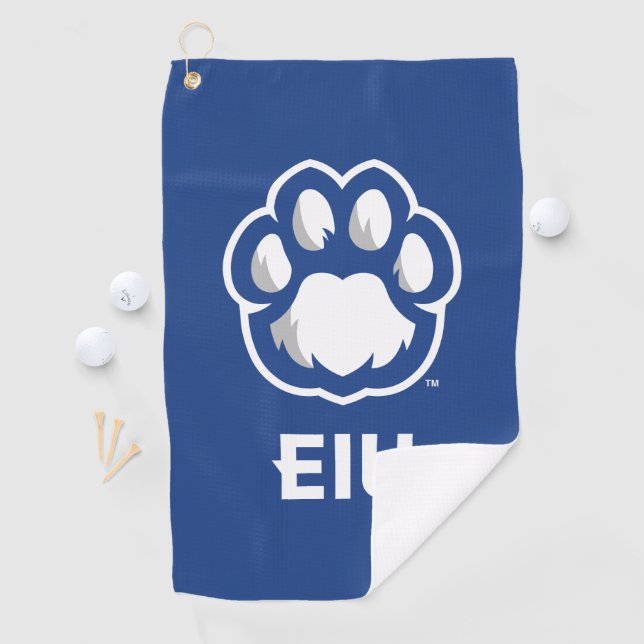 Serviette De Golf Eastern Illinois Panthers Empreinte de patte & EIU (En situation)