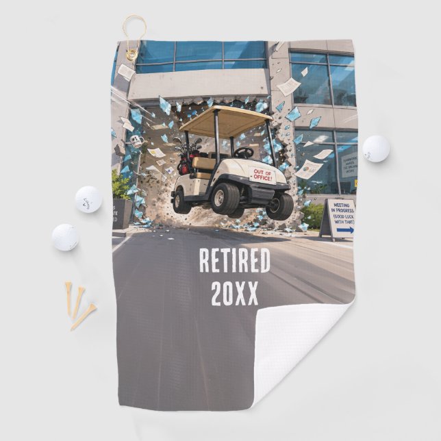 Serviette De Golf Échapper à la retraite du bureau (En situation)