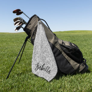 Serviette De Golf Éclaircissements de parties scintillant gris argen