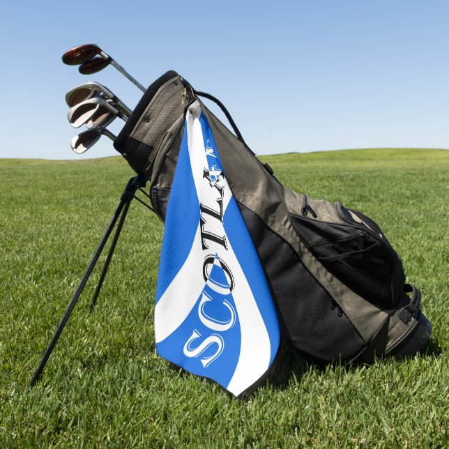 Serviette De Golf Écosse inversée sur Scottish Flag gtcn (Vert)