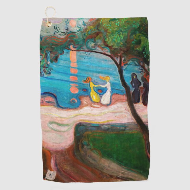 Serviette De Golf Edvard Munch - Danse sur la plage (Devant)