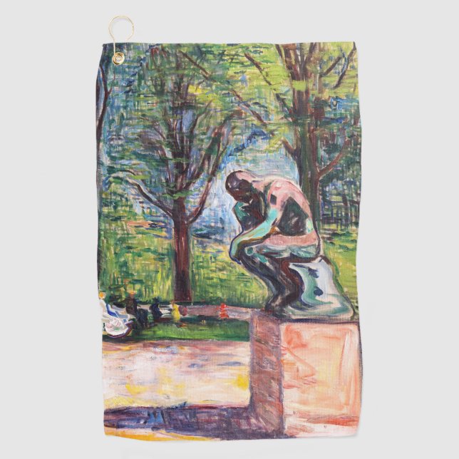 Serviette De Golf Edvard Munch - Le penseur de Rodin (Devant)