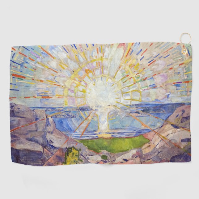 Serviette De Golf Edvard Munch - Le Soleil 1911 (Horizontal)