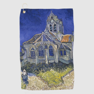 Serviette De Golf Église à Auvers par Van Gogh Peinture Art
