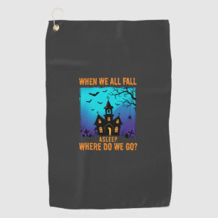 Serviette De Golf Église ensorcelée d'Halloween Où allons-nous
