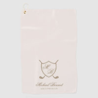 Élégant Classic Crest Monogram Mariage de golf