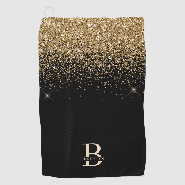 Serviette De Golf Elegant Gold Parties scintillant Pro Fête des Mère (Devant)