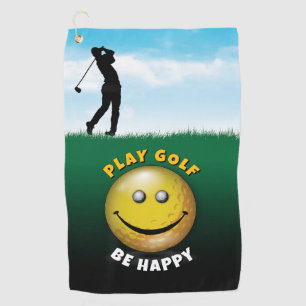 Serviette De Golf Elégant Happy Golfer Design