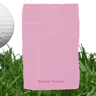 Serviette De Golf Élégant Moderne Minimaliste Professionnel Rose De