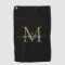 Élégant Monogramme Black Gold Girly Nom de script