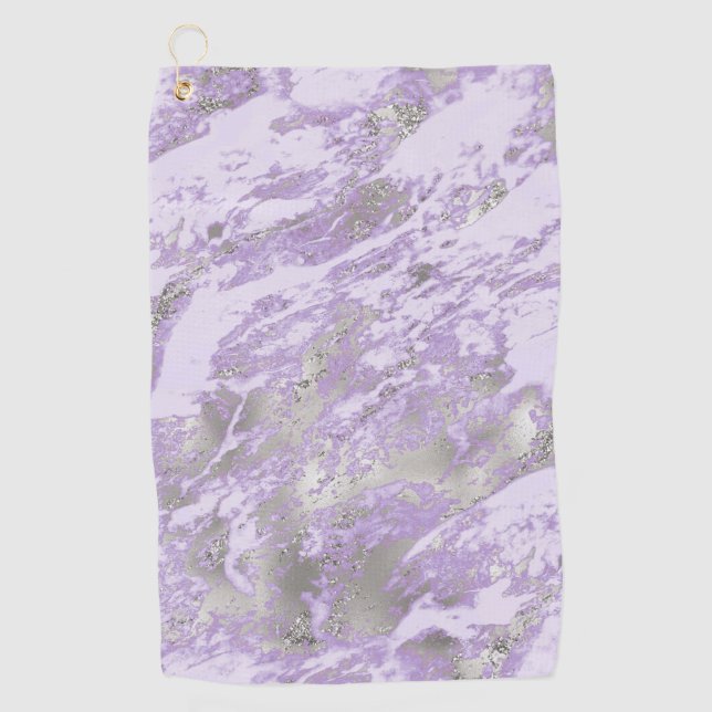 Serviette De Golf Élégant Motif Abstrait chic violet (Devant)