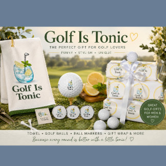 Serviette de golf élégante Golf Is Tonic